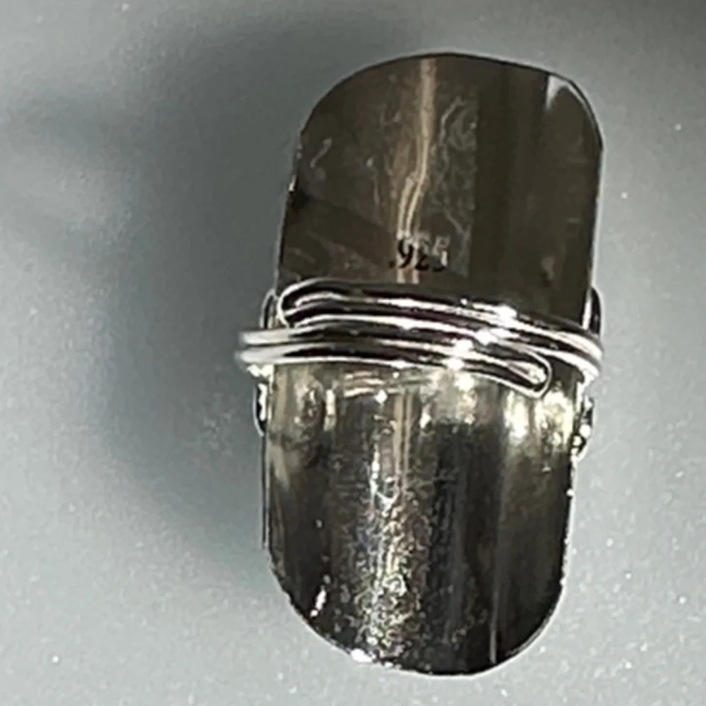925 sterling Silver and Blue Women's Ring
